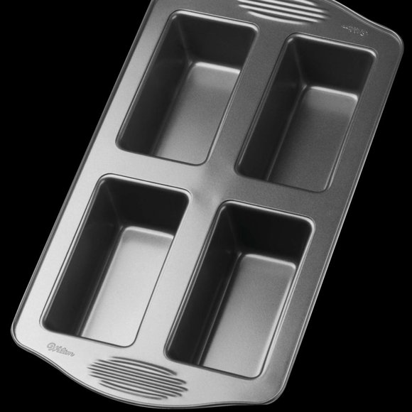 Wilton Non-Stick Mini Loaf Pan Tray 4-Cavity - Picture 1 of 2
